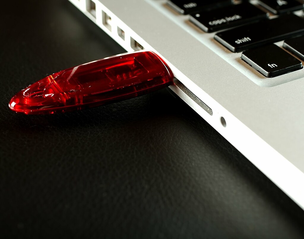 HSM plugged into a laptop
